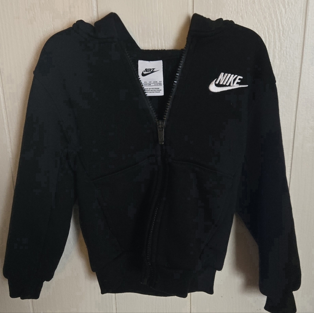 Nike Kids Black Full Zip-Up Hoodie 3-4yrs w pockets